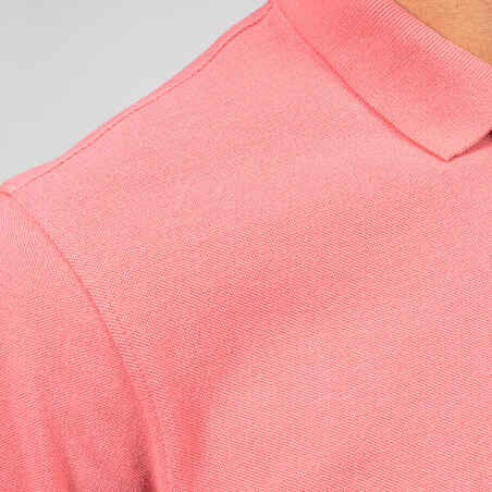 Men’s golf cotton short-sleeved polo shirt - MW500 Pink