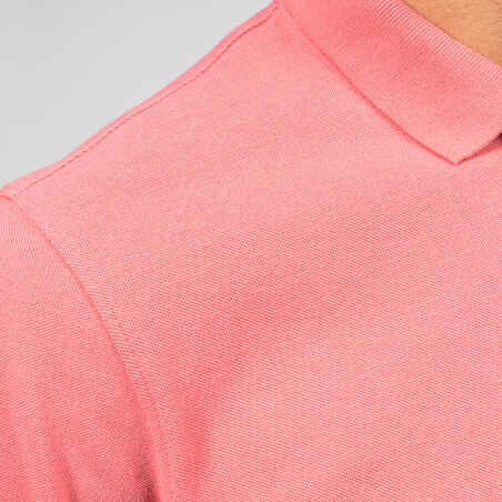 Men's short-sleeved golf polo shirt - MW500 pink