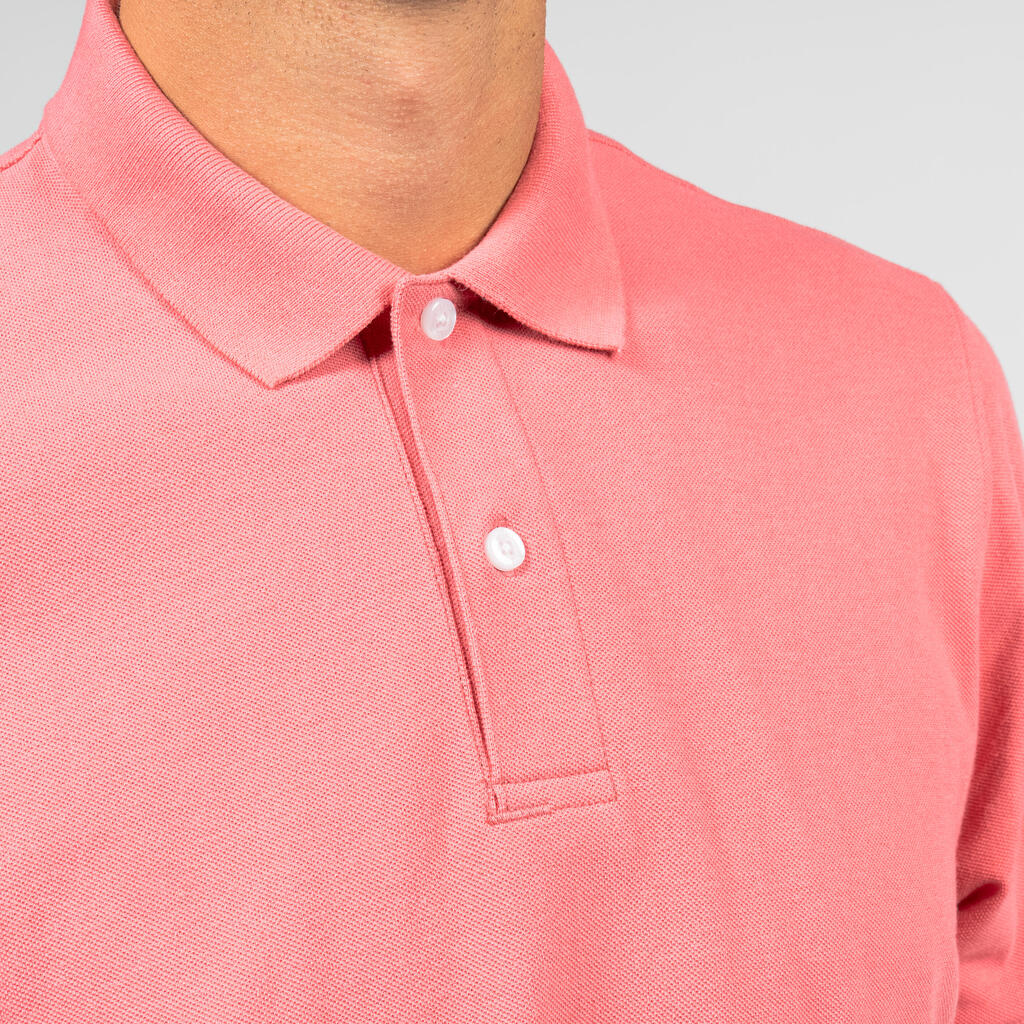 Polo de golf en coton manches courtes Homme - MW500 orange sunset