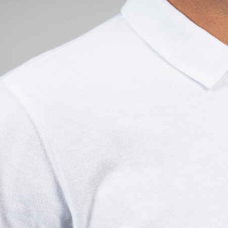 Ανδρική κοντομάνικη μπλούζα πόλο για γκολφ - MW500 λευκό