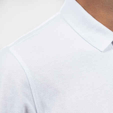 Men’s golf cotton short-sleeved polo shirt - MW500 White