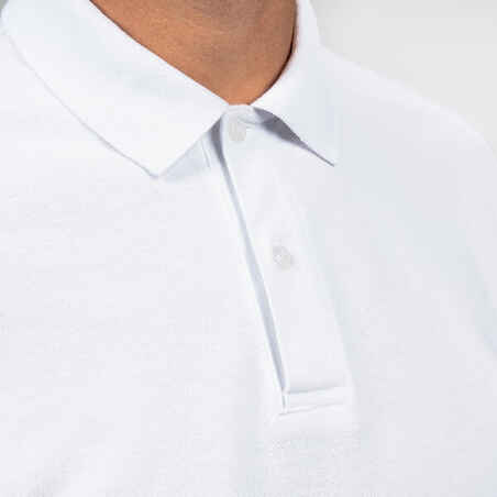 Men’s golf cotton short-sleeved polo shirt - MW500 White