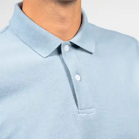 Men's golf short-sleeved polo shirt MW500 sky blue