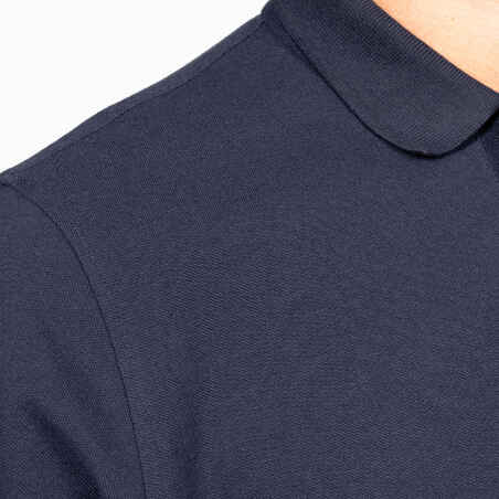 Vyriški trumparankoviai golfo polo marškinėliai „MW500“, tamsiai mėlyni