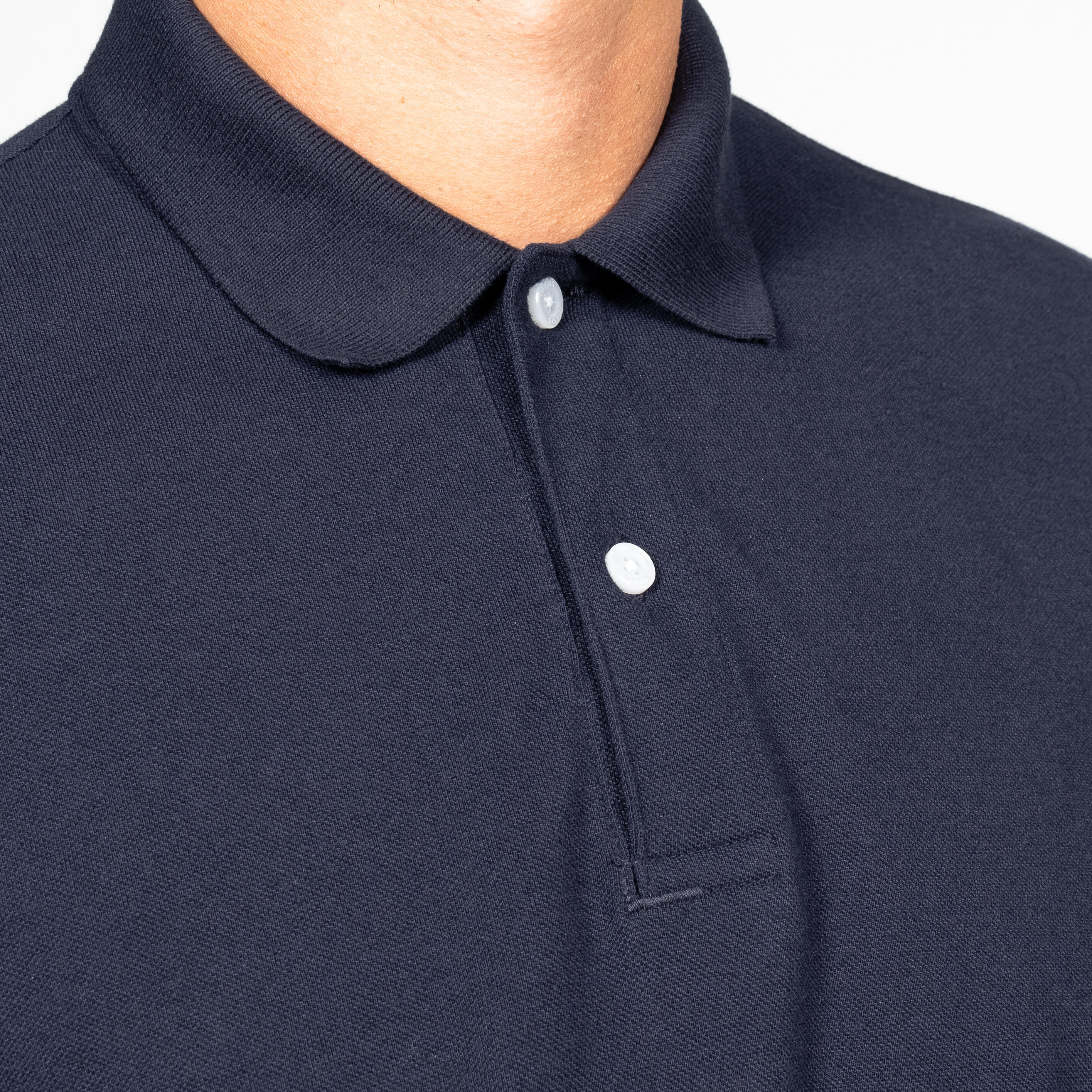 Men's golf short-sleeved polo shirt - MW500 navy blue 4/5