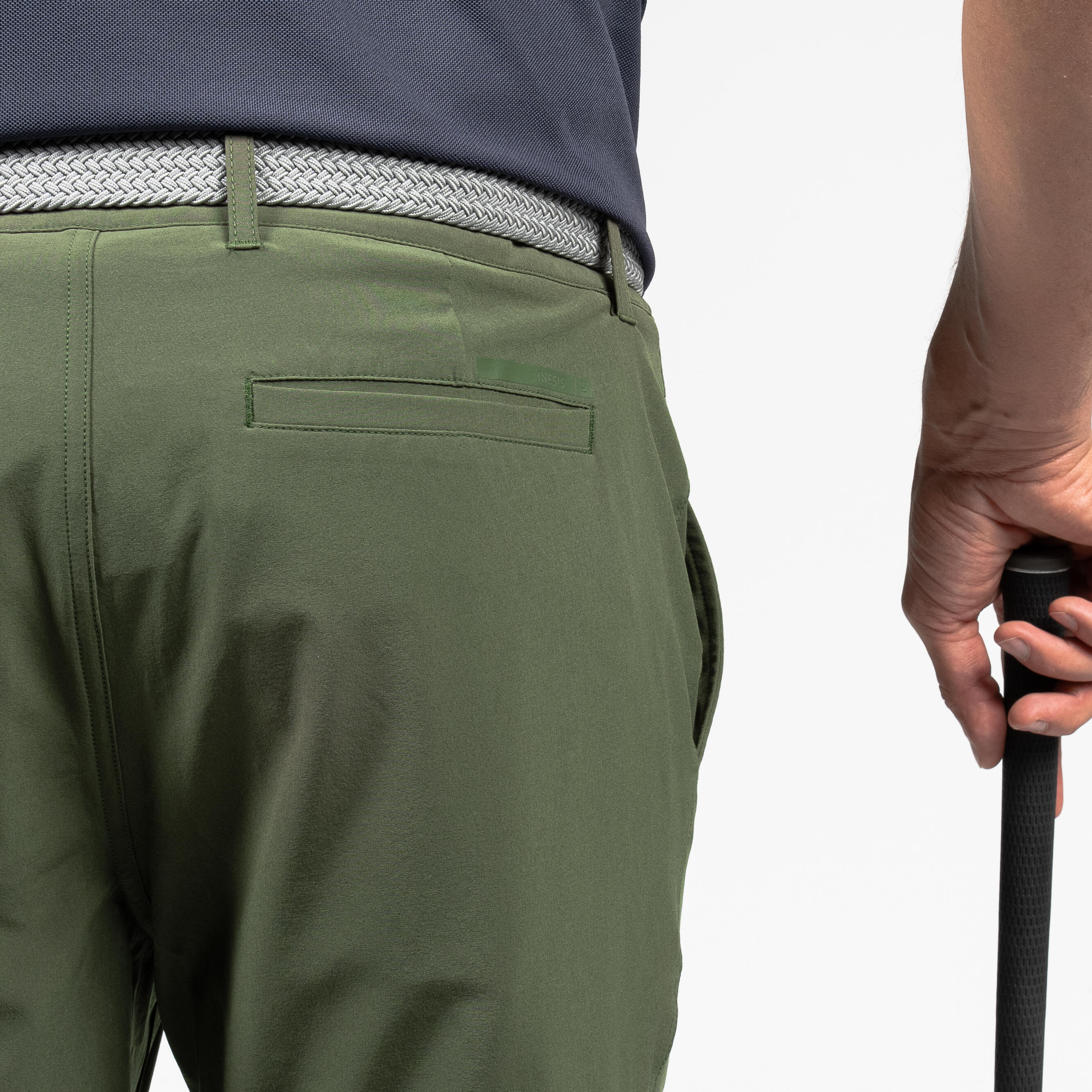 Men's golf trousers - WW 500 khaki 4/4