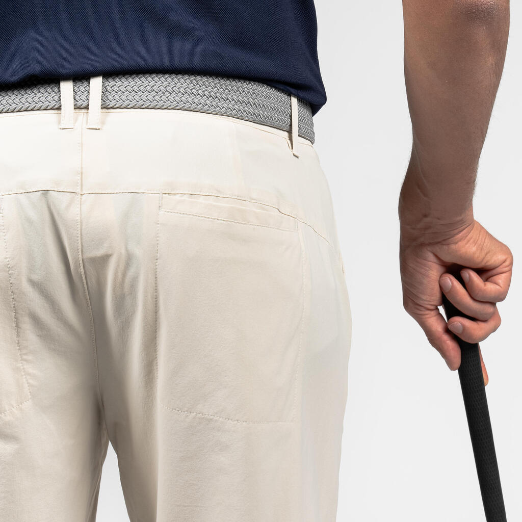 Kratke hlače za golf WW500 muške bež 