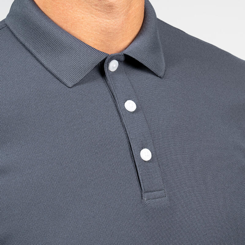 男款短袖高爾夫 POLO 衫 - WW500 深灰色