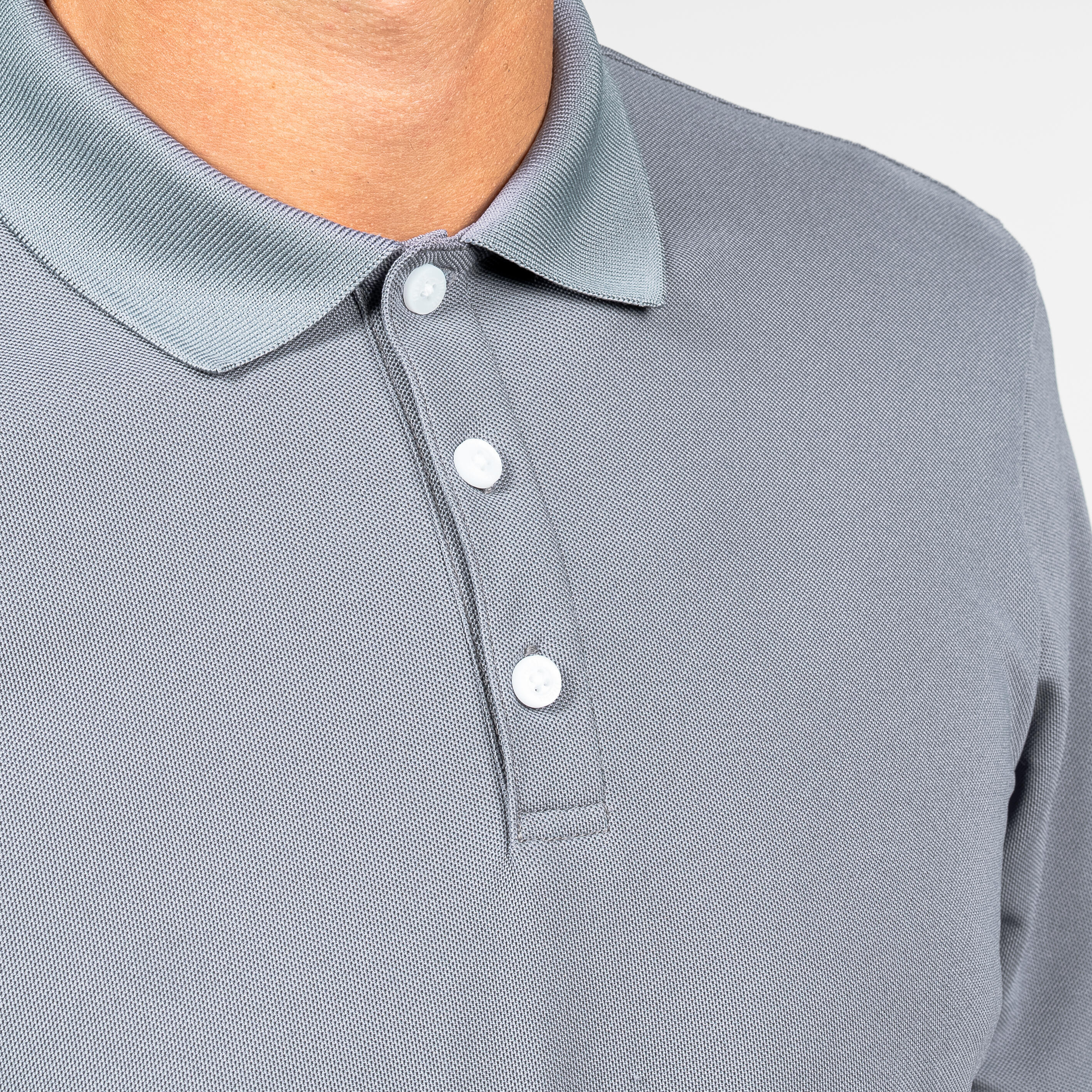 Men's golf short-sleeved polo shirt - WW500 grey 5/6