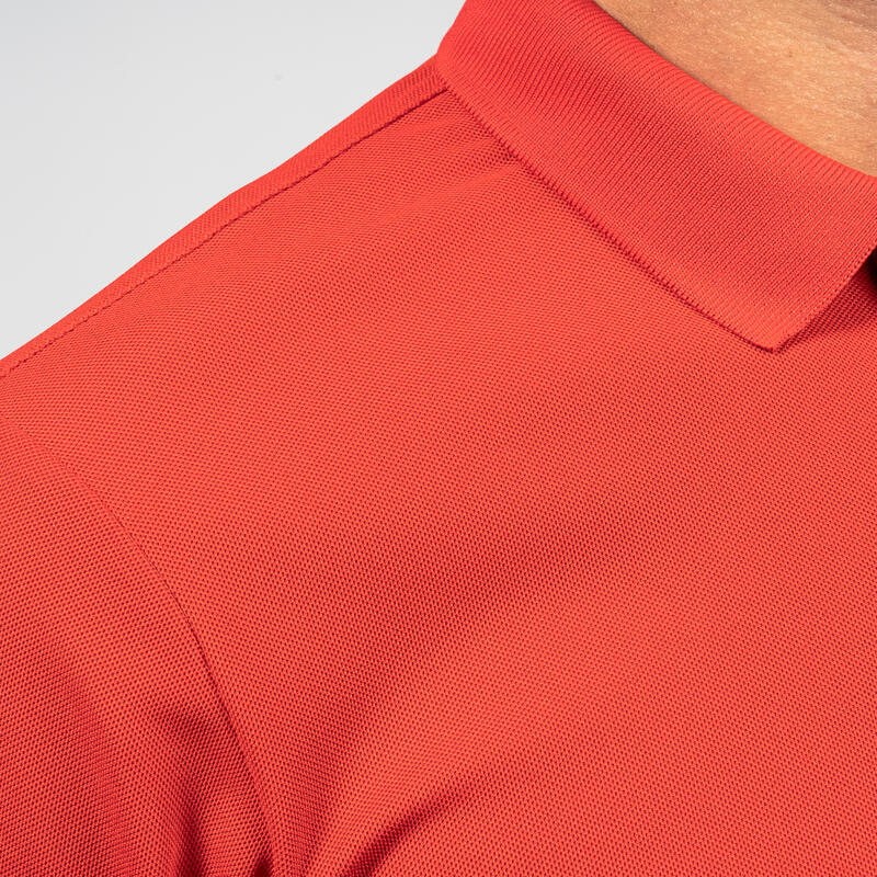 Polo de Golf WW500 mangas curtas Homem Vermelho