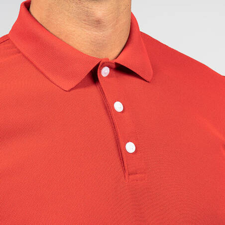 Kaus polo lengan pendek golf Pria WW500 merah