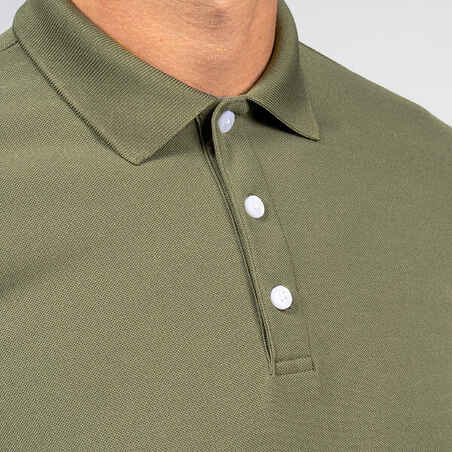 Golf Poloshirt WW500 kurzarm Herren khaki 