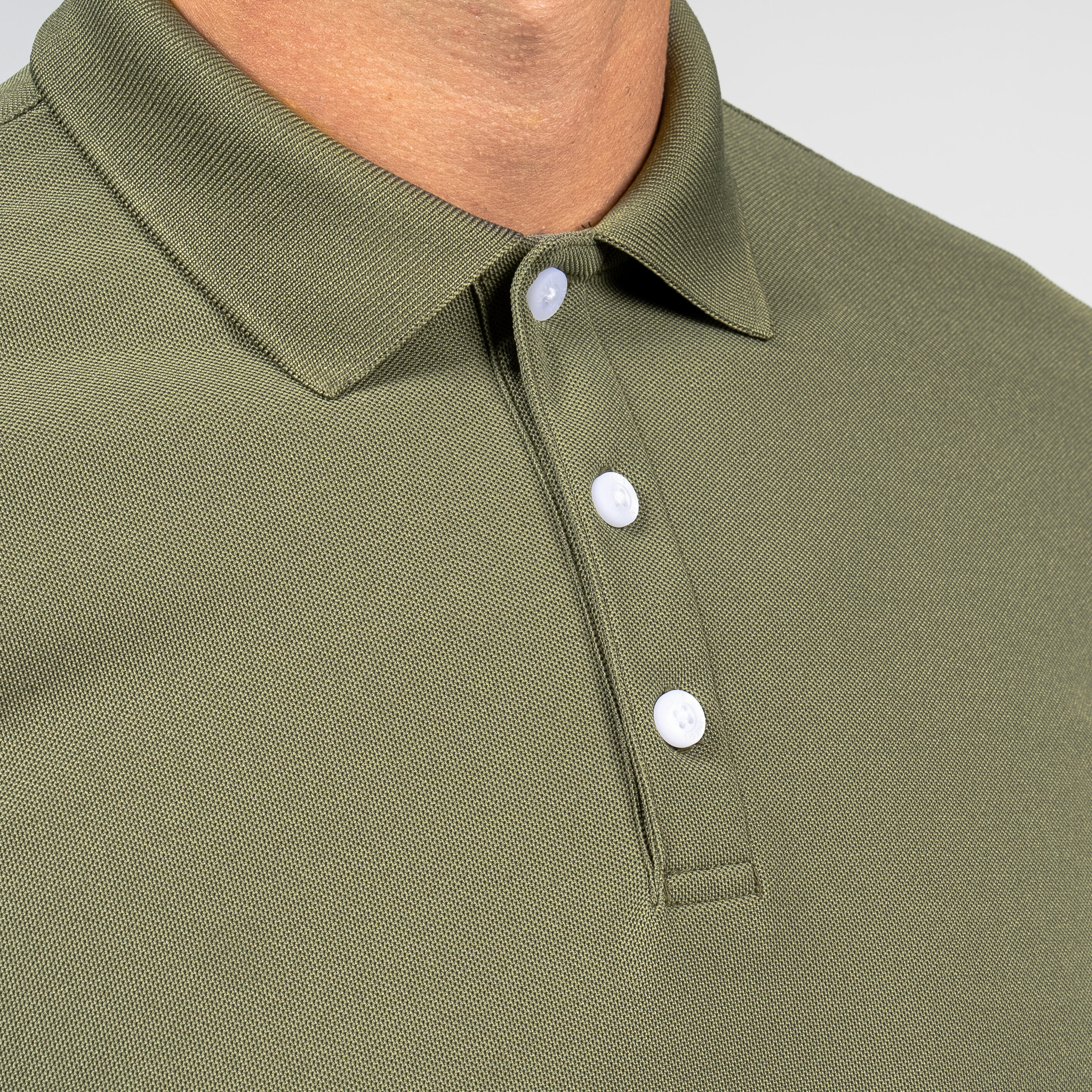 Polo de golf de manga corta caqui para hombre WW500 4/6