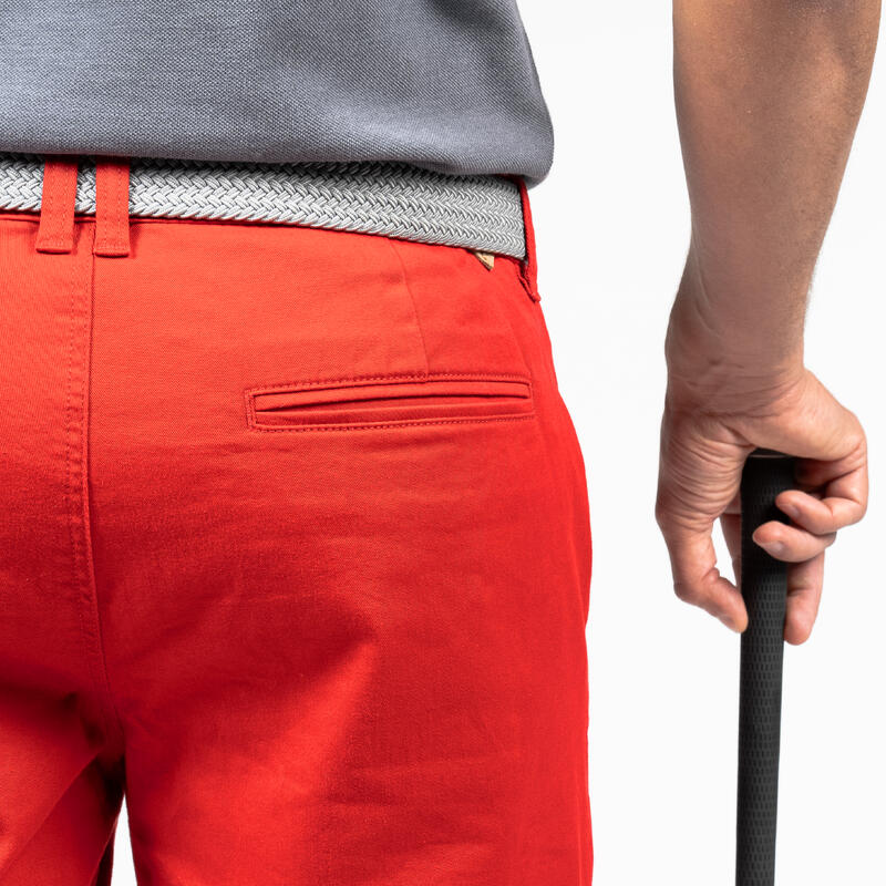 Calções chino golf Homem - MW500 vermelho