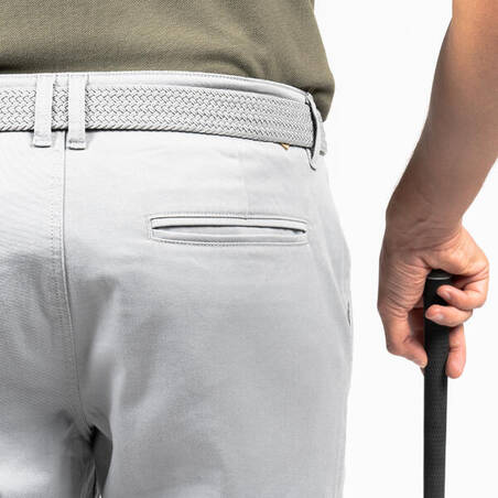 Celana panjang golf pria MW500 abu-abu