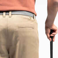 Men's golf cotton chino shorts - MW500 beige