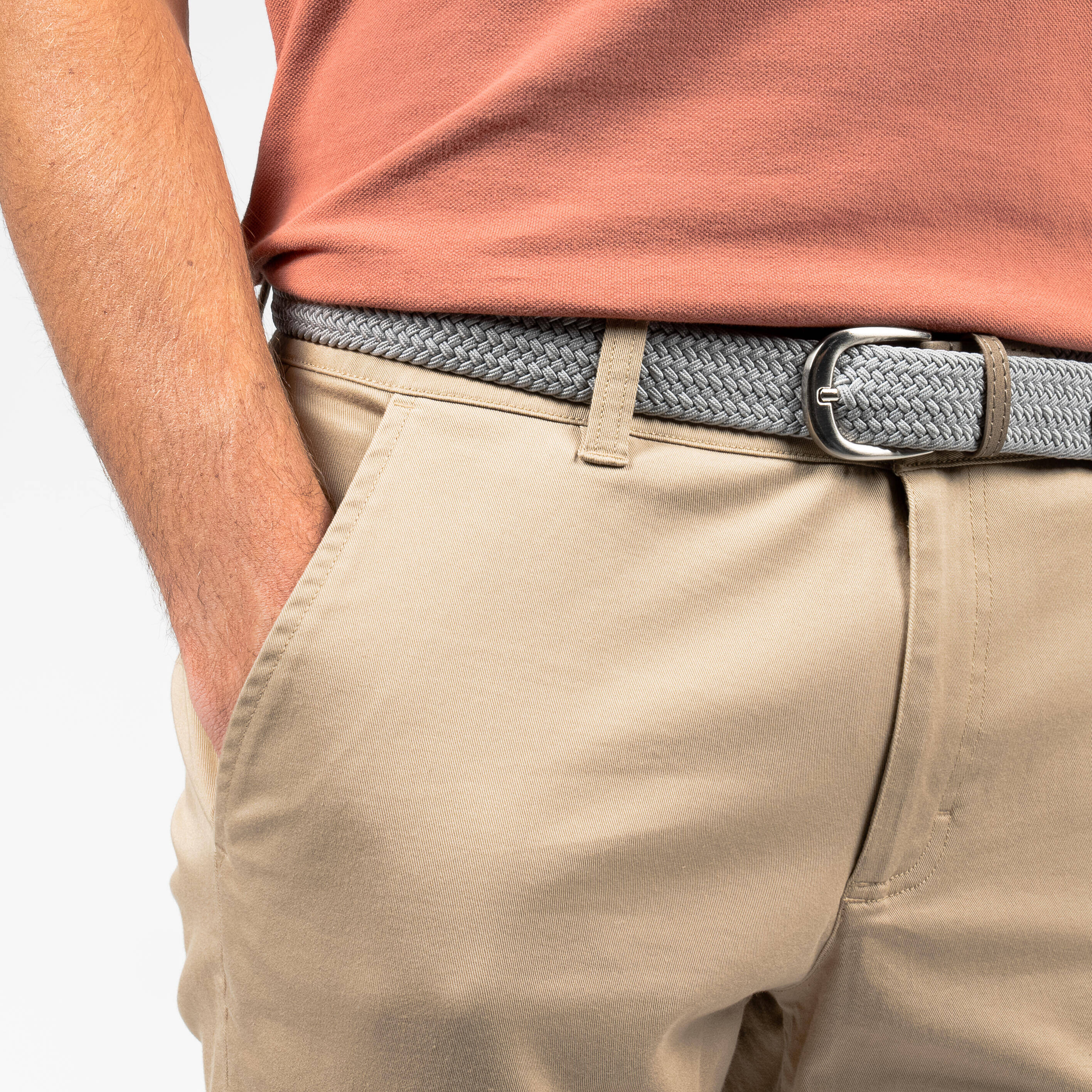 Men Golf Shorts MW500 Beige -  2