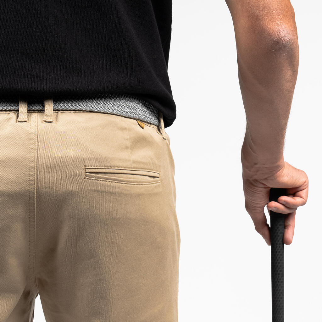 MEN'S GOLF TROUSERS - MW500 BEIGE