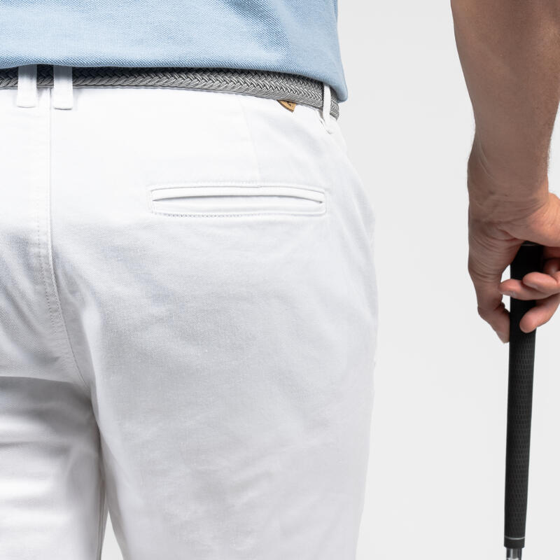 Pantalón corto chino de golf hombre - MW500 blanco