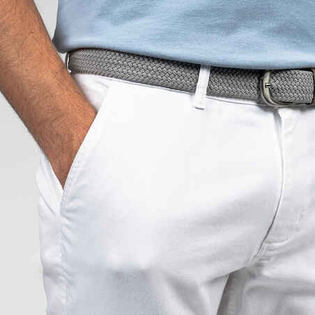 Men's golf chino shorts - MW500 white