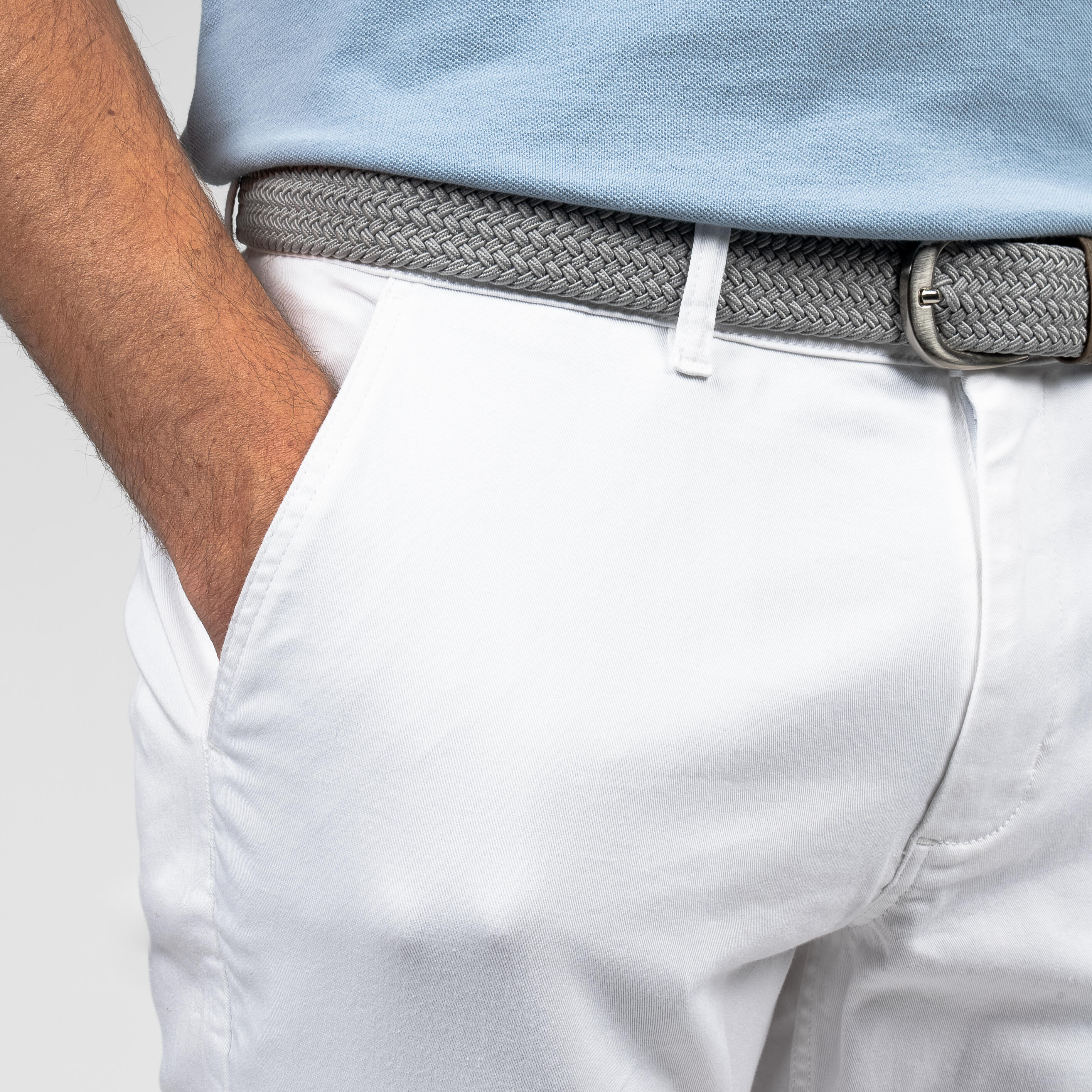 Men's golf trousers - MW500 white 4/6