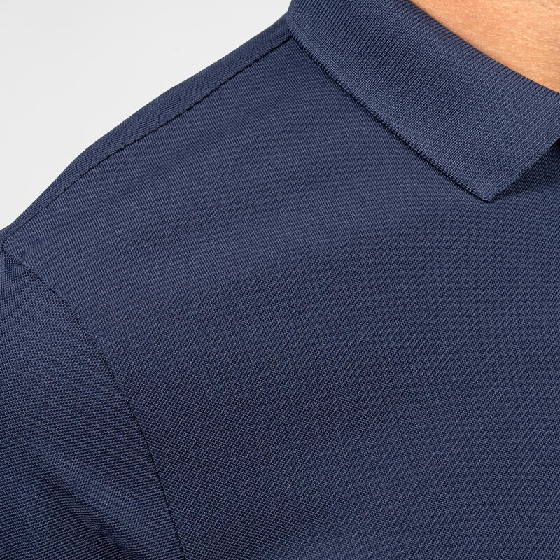 男款短袖高爾夫 Polo 衫 WW500 海軍藍