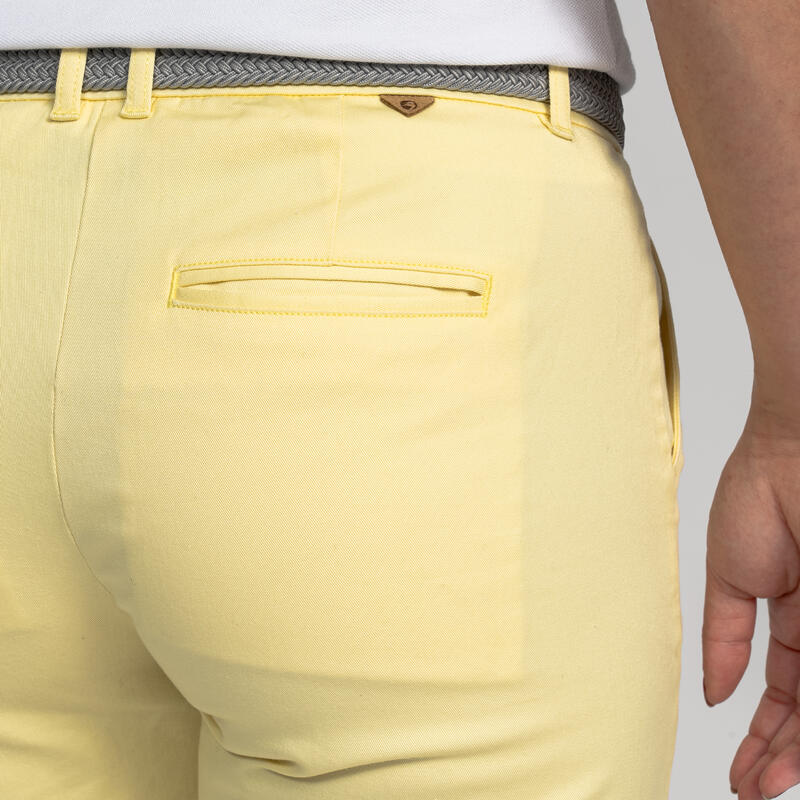 Golfshort voor dames MW500 chino pastelgeel