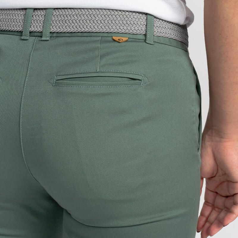 Pantalón corto chino golf Mujer - MW500 verde