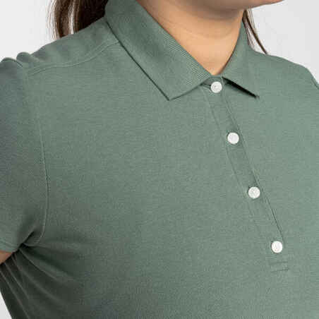 Golf Poloshirt kurzarm MW500 Damen grün
