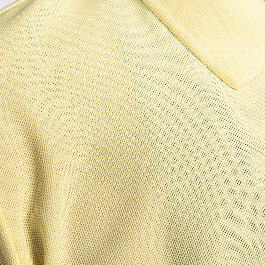 Women's Golf Short-Sleeved Polo Shirt WW500 - Pastel Yellow