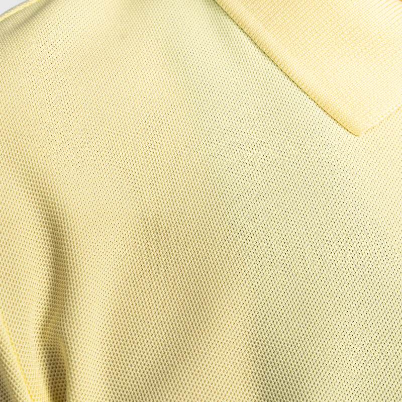 Dámské golfové polo s krátkým rukávem WW500 pastelově žluté