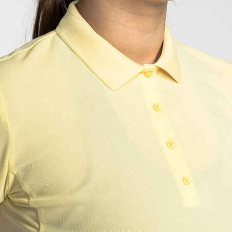 Women's Golf Short-Sleeved Polo Shirt WW500 - Pastel Yellow