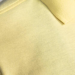 Women's golf short-sleeved polo shirt MW500 pale - yellow