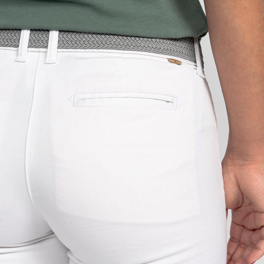 PANTALONE ZA GOLF MW500 ŽENSKE - BELE