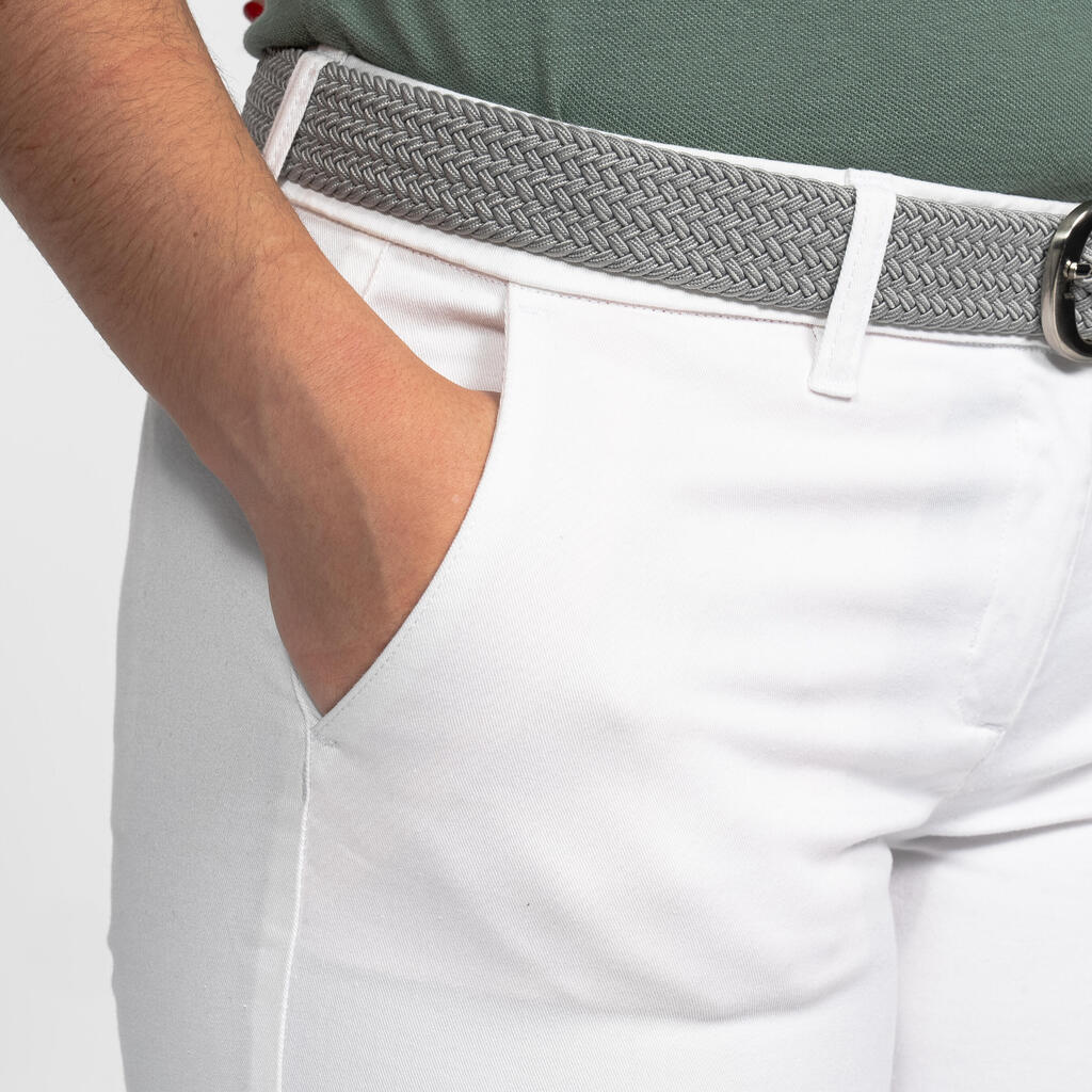 PANTALONE ZA GOLF MW500 ŽENSKE - BELE