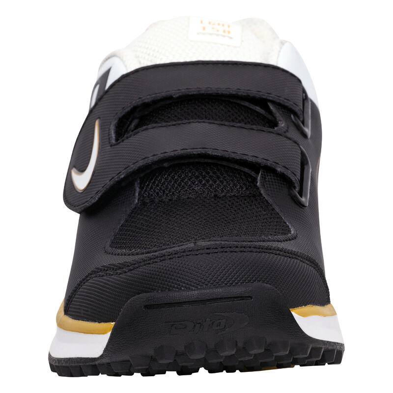 Chaussures de hockey sur gazon enfant intensité faible Fix And Go blanc noir