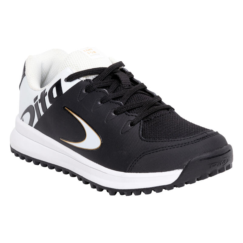 Chaussures de hockey adolescent intensité moyenne STBL150 blanc noir