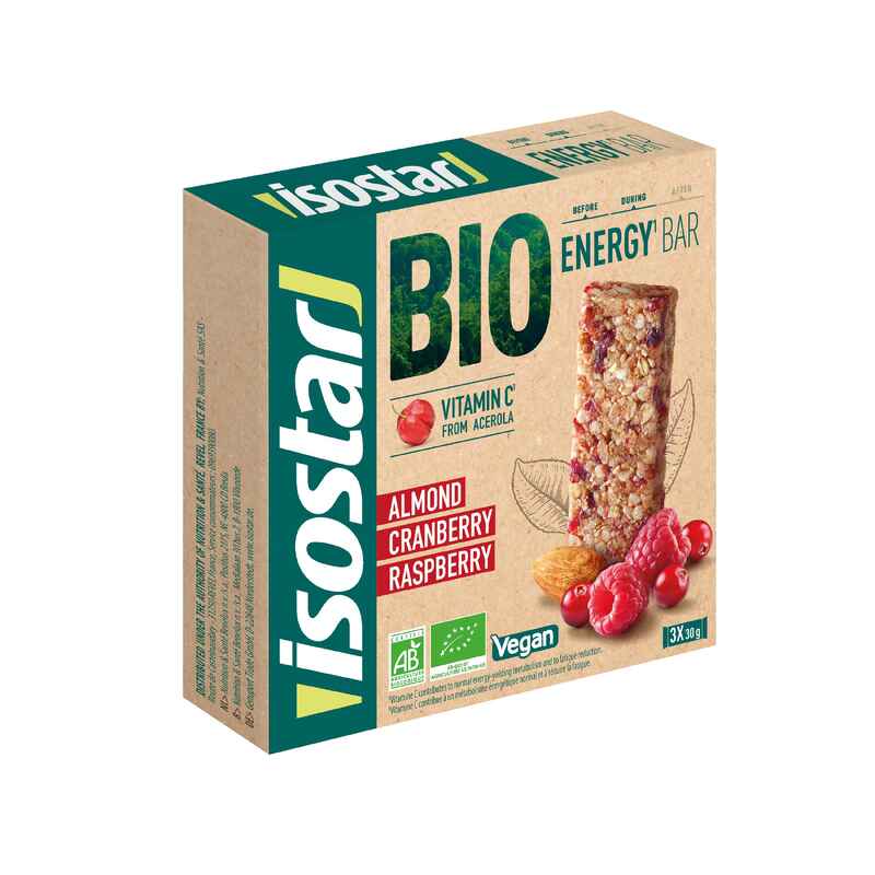 Bio-Energieriegel mit Mandeln, Cranberries und Himbeeren 3 × 30 g