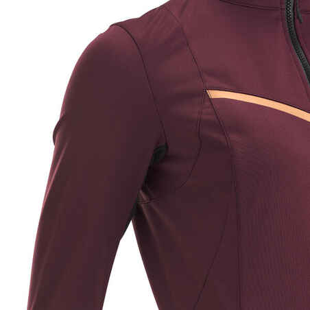 Women's Cold Weather Cycling Jacket - Burgundy
