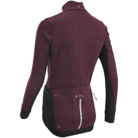Moteriškas žieminis plento dviratininko džemperis RCR, bordo spalvos