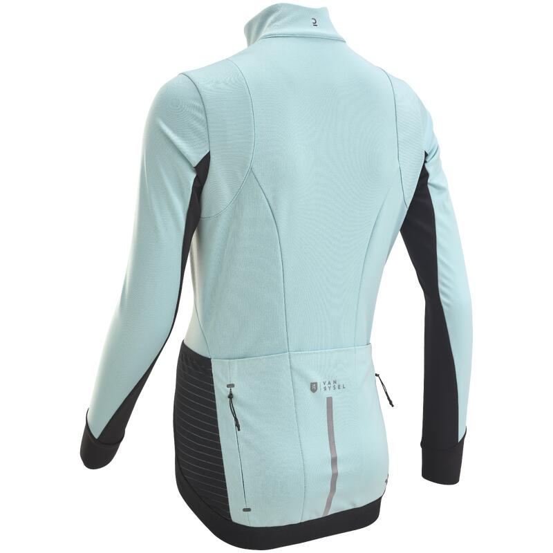 Fahrradjacke Rennrad Winter RCR Damen türkis 