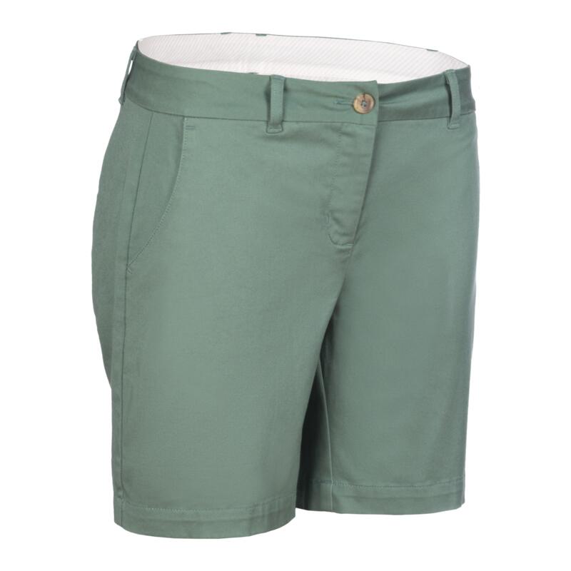 Pantalón corto chino golf Mujer - MW500 verde