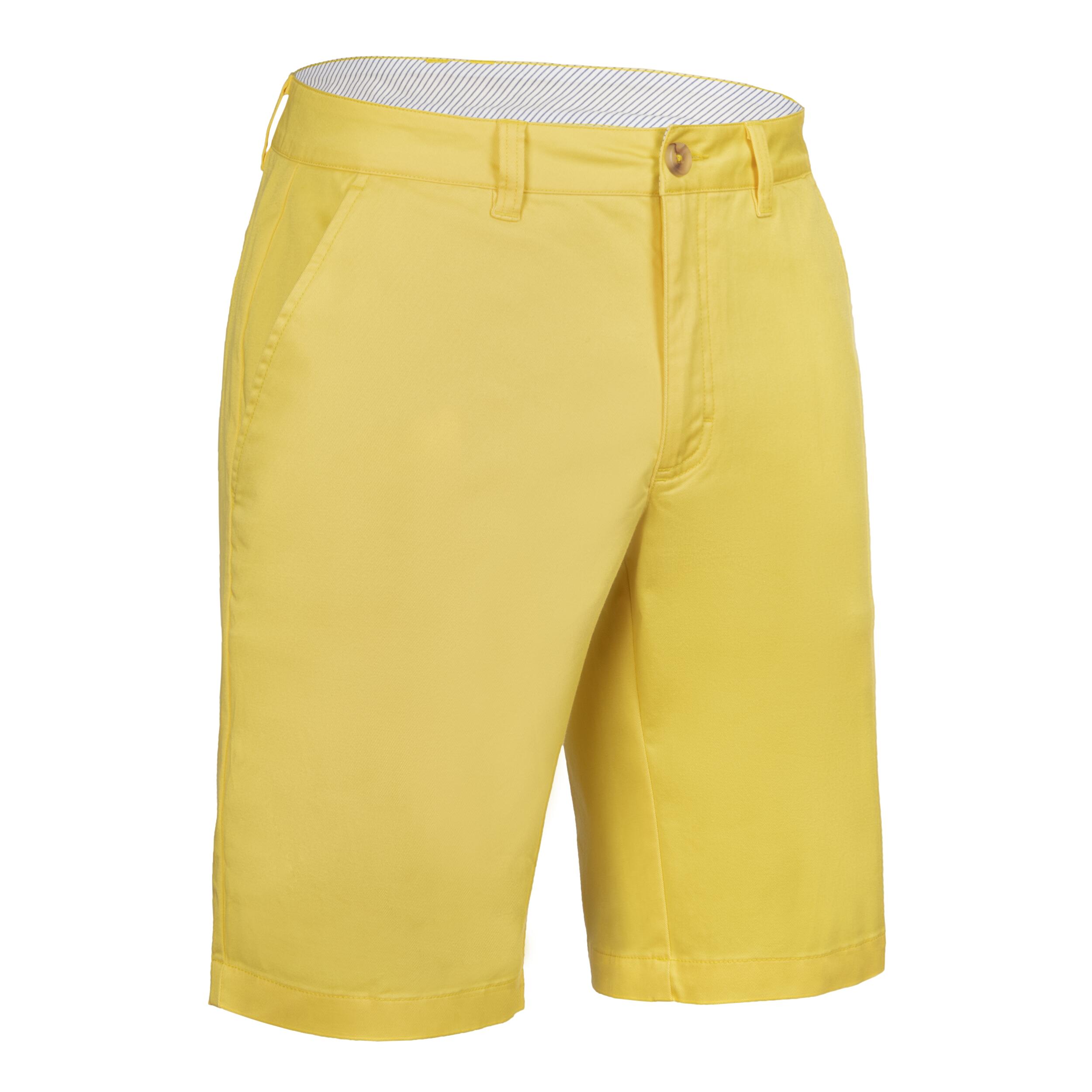 Pantalón corto chino algodón golf Hombre, MW500 amarillo 6/6