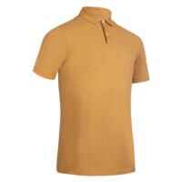 Men’s golf cotton short-sleeved polo shirt - MW500 Hazelnut