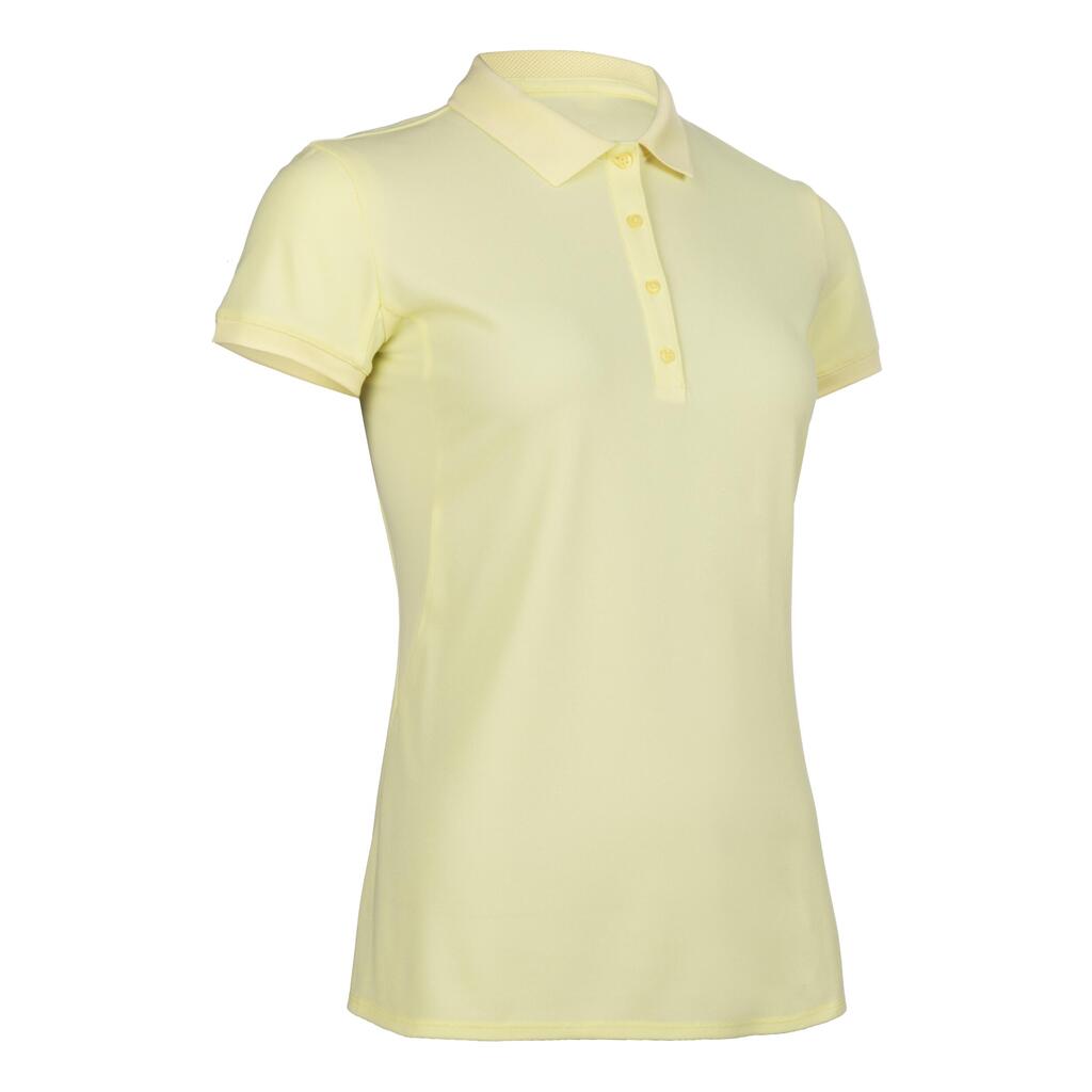 Women's Golf Short-Sleeved Polo Shirt WW500 - Pastel Yellow