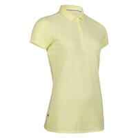 Women's golf short-sleeved polo shirt MW500 pale - yellow