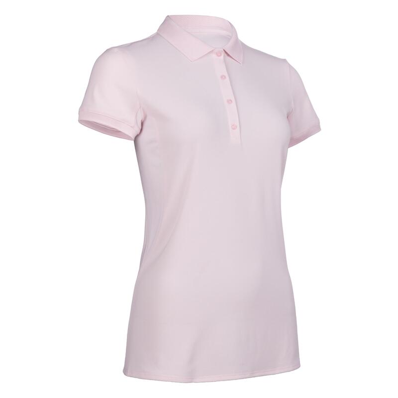 Polo de golf manches courtes femme WW500 rose pâle