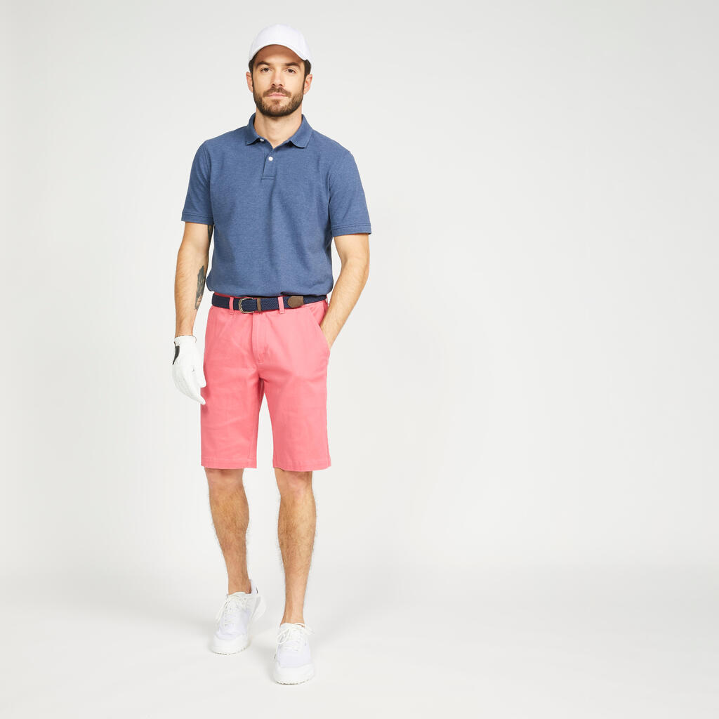 Golf cotton short sleeve polo shirt beige