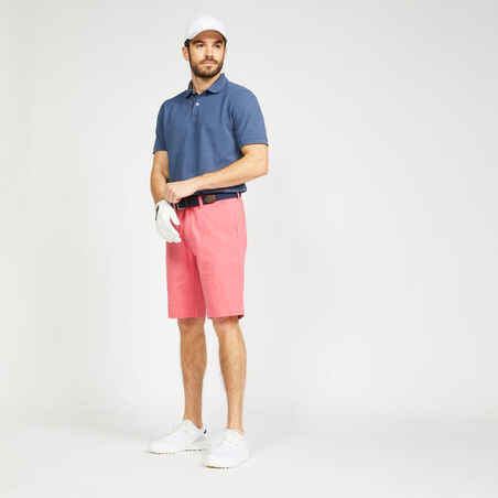 Men’s golf cotton short-sleeved polo shirt - MW500 Slate blue