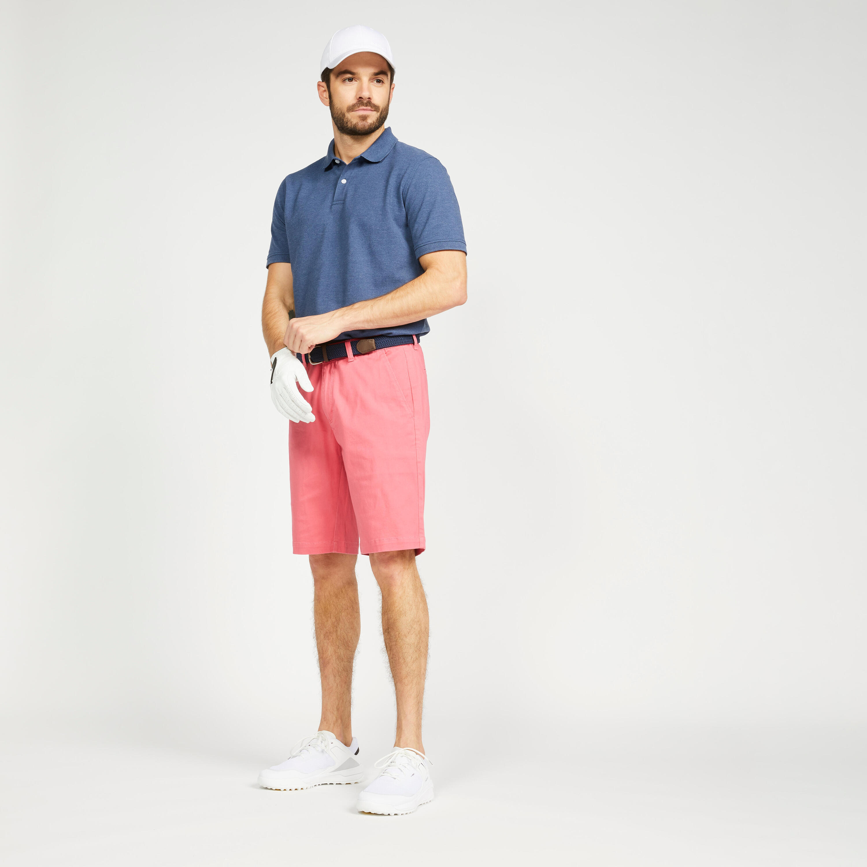 Polo golf uomo MW 500 blu 15/16